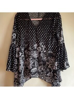 Dor Lacy Overtop Large Black White